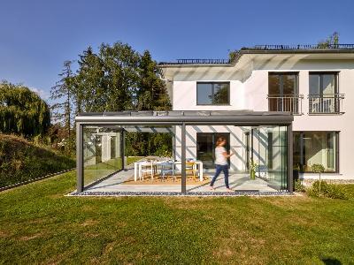 Tischlerei Miebach Engelskirchen liefert montiert Terrassendach von Glashaus sdl atrium plus sl25 ref01051 237 | Zum Vergrößern anklicken