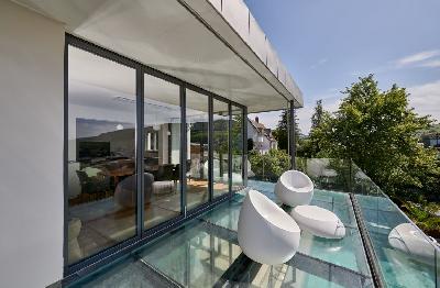 Tischlerei Glaserei Miebach Engelskirchen liefert montiert Solarlux Glas Faltwand Highline ref01627 096 | Zum Vergrößern anklicken